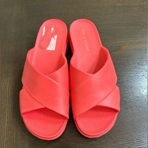 Red Sandals for women size 8”